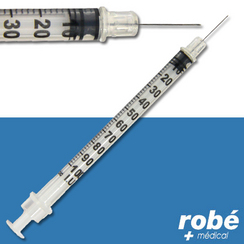 Seringue insuline NIPRO 1 ml avec aiguille sertie 30G - Boîte de