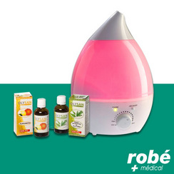 Humidificateur diffuseur huiles essentielles aromathérapie H-Rainbow - Humidificateur  d'air - Robé vente matériel médical