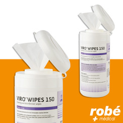 Lingettes nettoyantes et désinfectantes pour sondes VIRO'WIPES 150