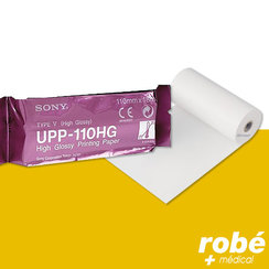 Papier chographique Sony Upp-110HG - Qualit Haute Brillance - 110mm x 18m - Lot de 5 rouleaux