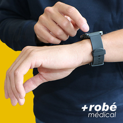 Montre avec indicateur de pression artérielle Watch Health Tracker - Angular - bracelet noir