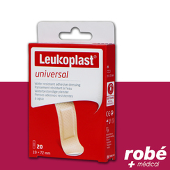 Pansement résistant à l'eau Leukoplast Universal - 19 mm x 72 mm - Boîte de 20