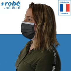Masques chirurgicaux Type II Efb 98% noir - Fab. France - Inspire haute respirabilit - Bote de 50
