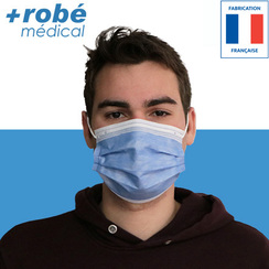 Masques chirurgicaux IIR Efb>98% Bleu - Fab. Franaise - Inspire haute respirabilit -  Bte 50 