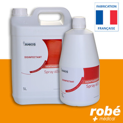 Spray dsinfectant Dentasept Spray 60 Pro - Anios - Flacon de 1L ou Bidon de 5L
