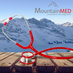 Stthoscope pour auscultation de prcision - MountainMed - Vermeil avec tui