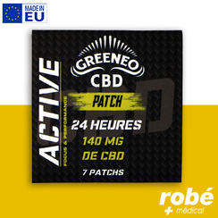 Patch 24 heures Cbd 20 mg - Diffusion prolonge - Boite de 7 patchs - Greeneo Cbd