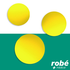 Balles en mousse - diamtres de 5,5 cm, 7 cm ou 9 cm - Coloris jaune