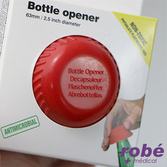 Ouvre-bouteille antidrapant rouge - 6.3 cm de diamtre - Tenura