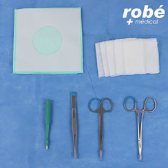 Set strile complet pour biopsie  usage unique avec punch de 3 mm - Prt  l'emploi