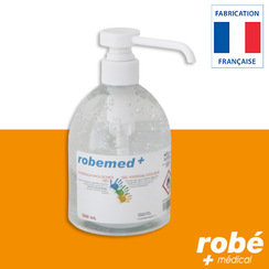 Gel hydroalcoolique bactricide, levuricide et virucide - Fabrication Franaise - 500 ml - Robemed