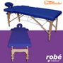 Table de massage pliante en bois largeur 60 cm Bleu Salamender