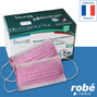 Masques chirurgicaux IIR EFB 98% - Rose - Fab. Française - INSPIRE haute respirabilite - Boite de 50