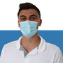 Masque chirurgical Type IIR Haute Filtration >98% - Bleu - Boîte de 50