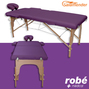 Table de massage pliante en bois largeur 70 cm - Prune - avec housse de transport - Salamender