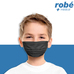Masque chirurgical noir - Enfant - Type IIR Haute Filtration 98% - Boîte de 50 