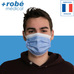 Masques chirurgicaux IIR EFB 98% Bleu Indigo - Fab. France - INSPIRE haute respirabilité -  Bte 50 