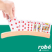 Porte-cartes  jouer incurv en bois - Support mains libres et stabilit