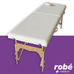 Table de massage pliante en bois largeur 60 cm Crème - avec housse de transport - Salamender 