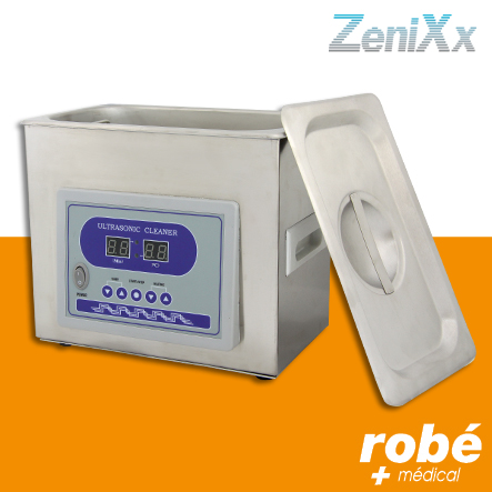 Bac à ultrasons 3 litres ZR330 ZeniXx avec chauffage - Capacité 3 litres -  Robé vente matériel médical